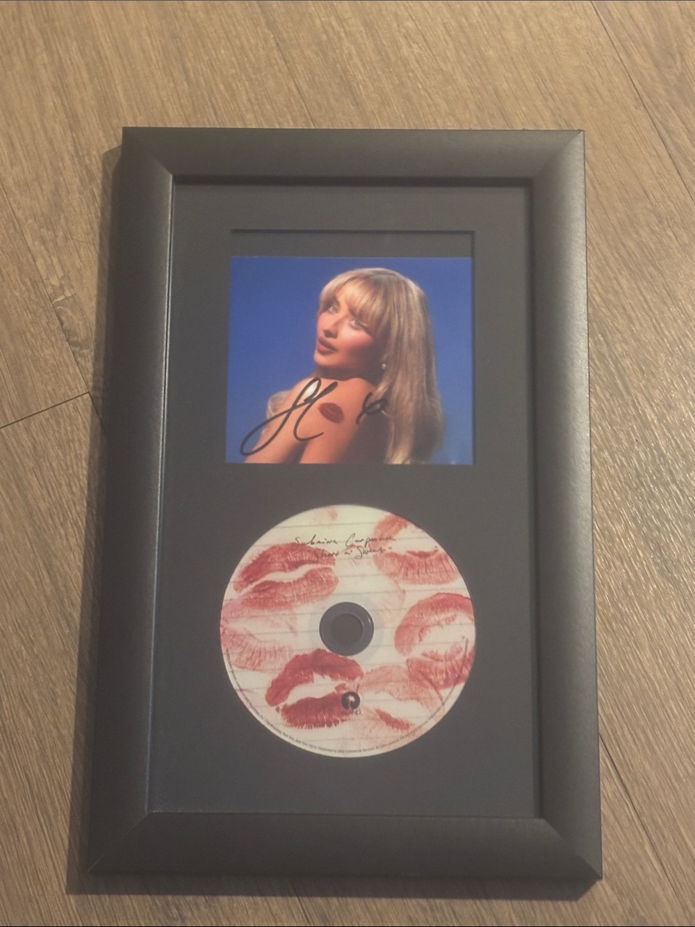 SIGNED Short n’ Sweet Sabrina Carpenter CD - Framed 7x12